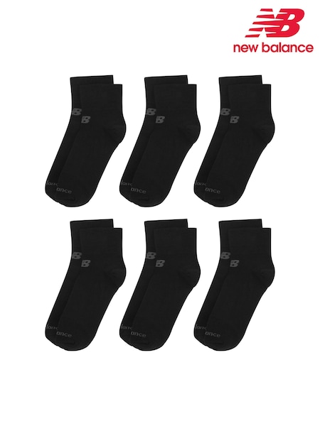 Черный - New Balance Multipack Ankle Flat Socks (N38416) | €24