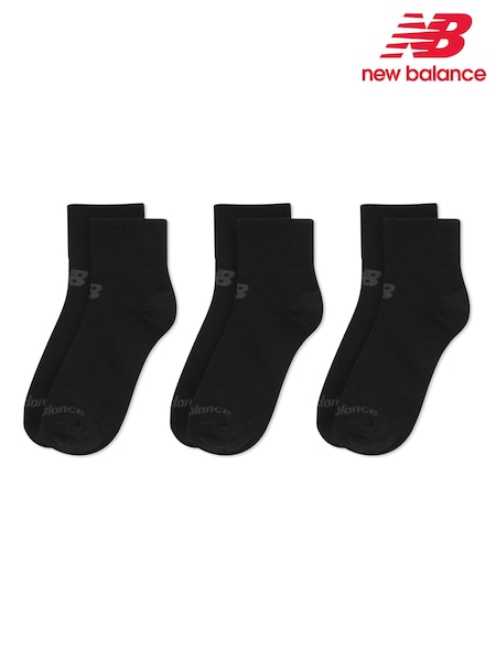 Черный - New Balance Multipack Ankle Flat Socks (N38418) | €13