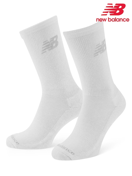 Alb - New Balance Sports Cushioned Guler rotund Șosete 3 Set (N38431) | 89 LEI