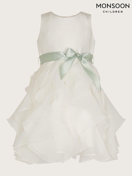 Monsoon Natural Baby Cannes Organza Ruffle Dress (N38586) | €66 - €73