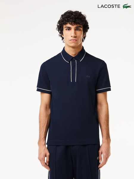 أزرق داكن - Lacoste Navy Contrast Tipping Paris Polo Shirt (N38712) | ‏349 د.إ.‏