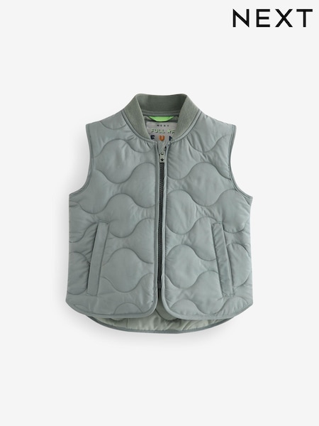 Sage Green Quilted Gilet (3mths-10yrs) (N39034) | €18 - €23