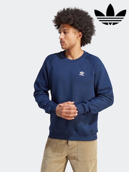 adidas Originals Blue Trefoil Essentials Crew Neck Sweatshirt (N39095) | AED131