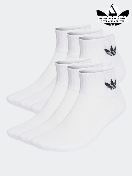 adidas Off White Mid Ankle Socks 3 Pack (N39098) | €25