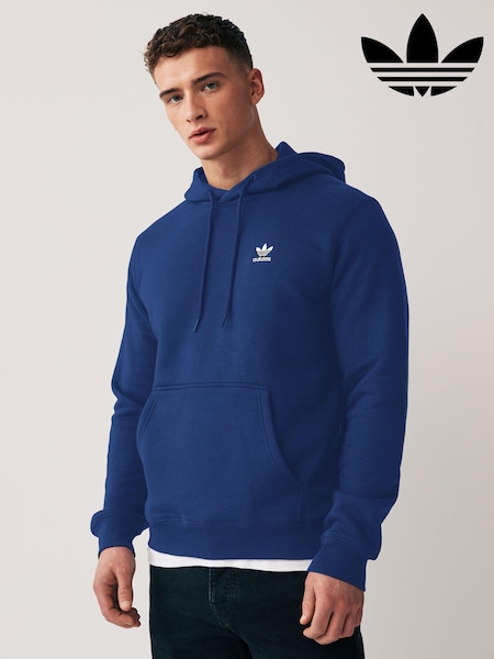 Albastru întuneric - Hanorac cu logo trifoi Esențiale adidas Originals (N39130) | 208 LEI