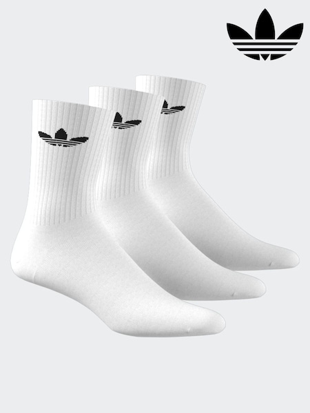 adidas Originals Off White Cushion Crew Socks 3 Pack (N39135) | €16.50