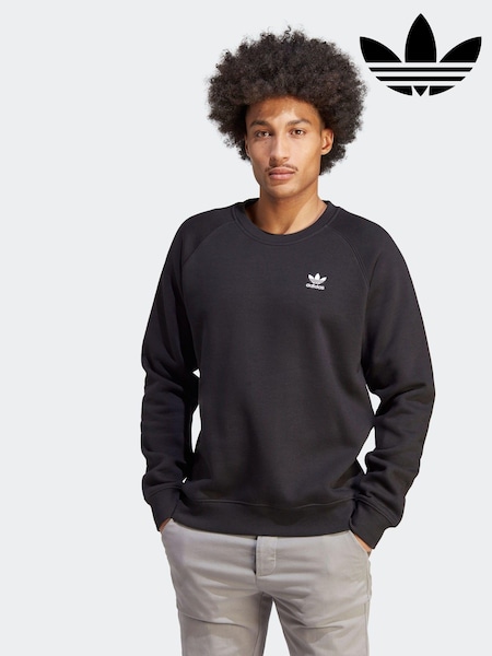 adidas Originals Black Trefoil Essentials Crew Neck Sweatshirt (N39147) | AED131