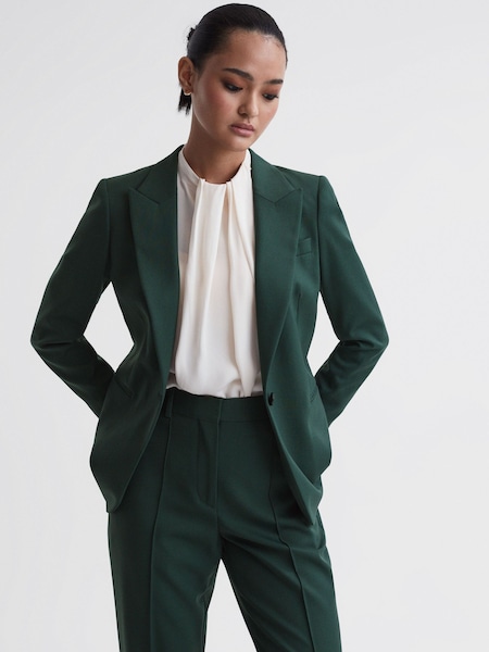 Reiss Bottle Green Jade Tailored Fit Single Breasted Suit Blazer (N39441) | €114