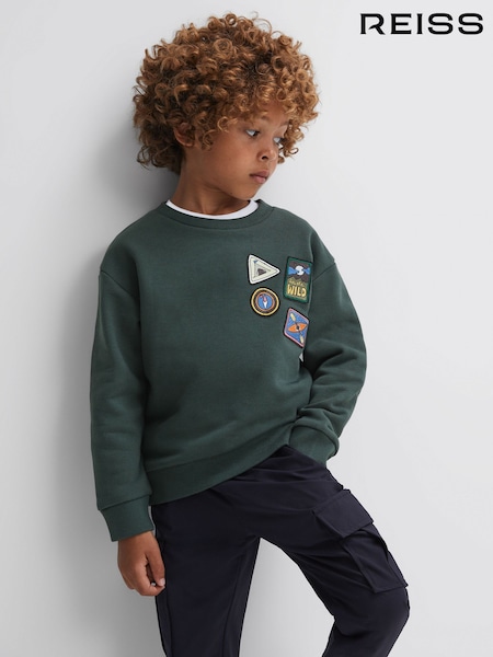 Reiss Lucas Relaxed Fit Patch Crew Neck Jumper (N39459) | 59 €