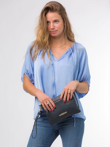 Pure Luxuries London Lytham Leather Clutch Bag (N39516) | ₪196