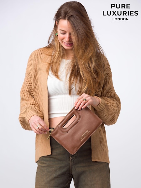 Pure Luxuries London Esher Leather Clutch Bag (N39518) | €60