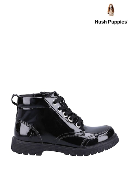 Hush Puppies Jolie Patent JNR Chelsea Black Boots (N39631) | 425 LEI - 447 LEI