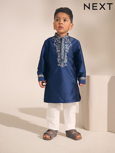 Navy Blue EID Kurta (3mths-16yrs) (N39746) | kr334 - kr451
