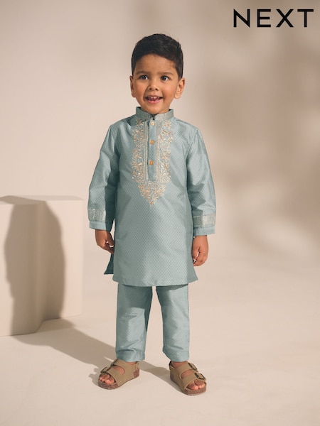 Turqouise Blue EID Kurta (3mths-16yrs) (N39754) | 99 QAR - 134 QAR