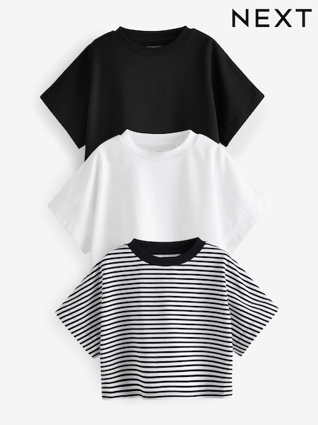 Monochrom - Boxy T-Shirts 3 Pack (3-16yrs) (N40065) | 17 € - 26 €
