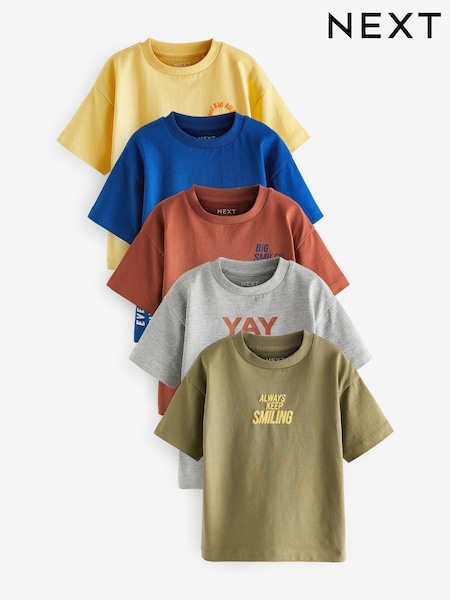 Multicolor - Short Sleeve T-Shirts 5 Pack (3mths-7yrs) (N40089) | 28 € - 33 €