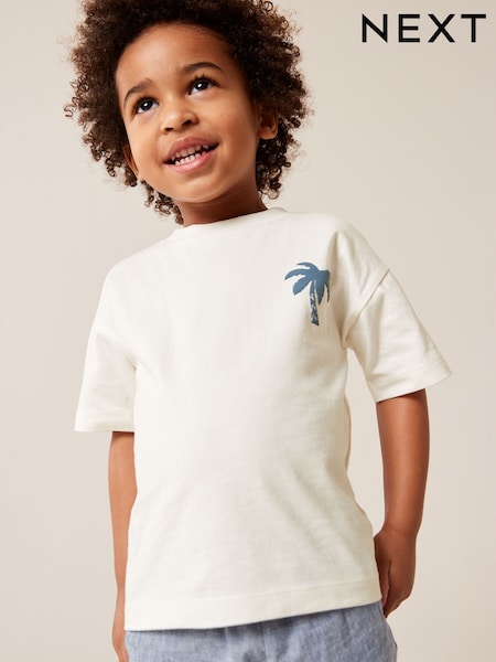 White Simple Short Sleeve T-Shirt (3mths-7yrs) (N40165) | €5 - €9