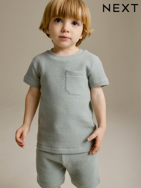 Minerali - Textured Jersey Pocket T-Shirt and Shorts Set (3mths-7yrs) (N40214) | € 9 - € 13