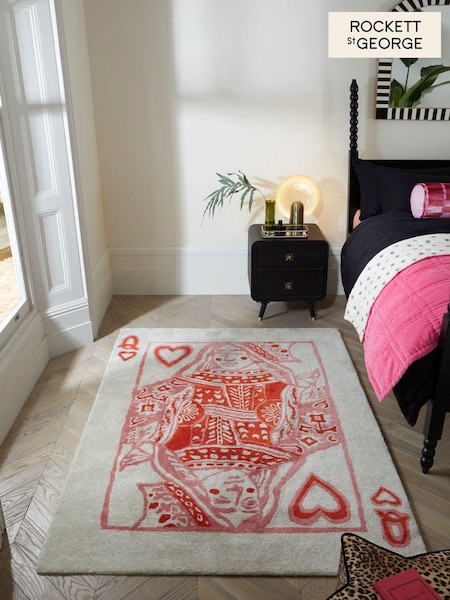 Rockett St George Pink Queen Of Hearts Rug (N40247) | €122 - €573