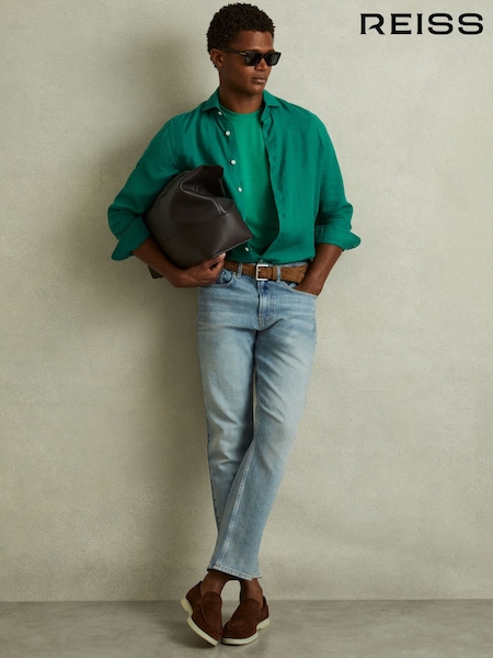Reiss Bright Green Bless Cotton Crew Neck T-Shirt (N40248) | €41