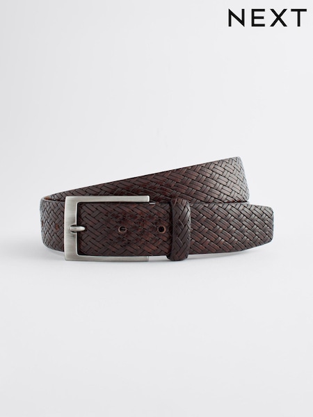 Brown Signature Textured Belt (N40415) | €13