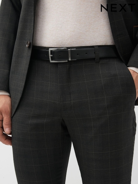 Black/Brown Reversible Leather Belt (N40426) | EGP1,080