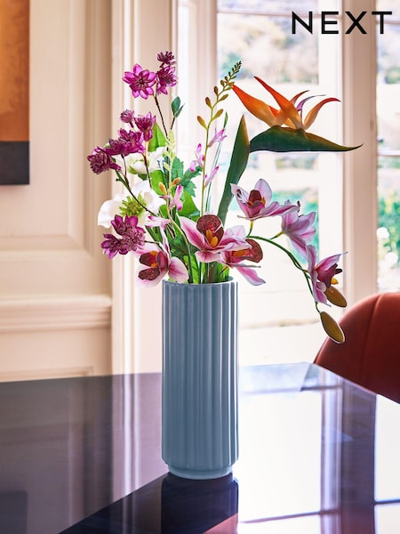 Artificial Bird of Paradise Arrangement In Ceramic Vase (N40985) | 50 €