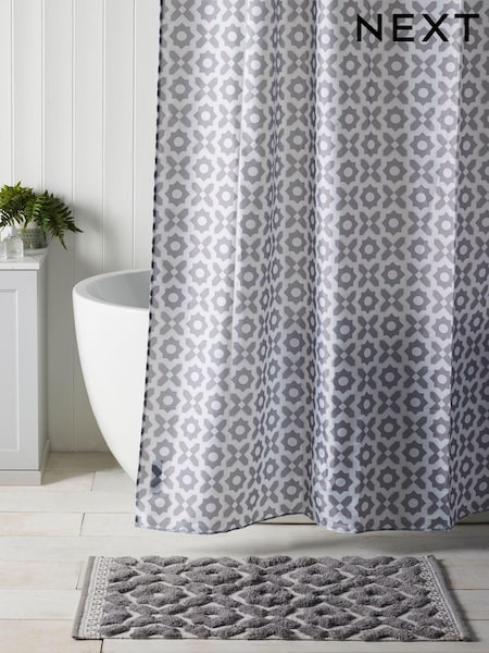 Geo Tile Shower Curtain (N41059) | €16