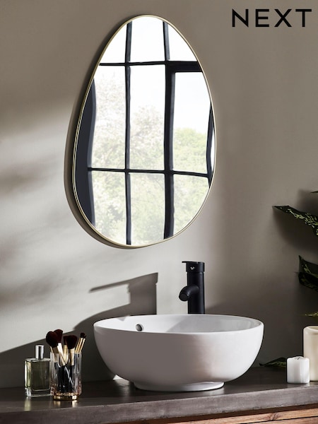 Pebble Round Bathroom Wall Mirror (N41084) | 376 LEI