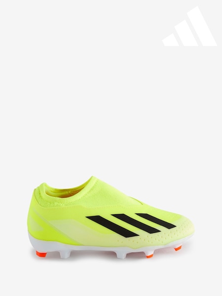 adidas Green Football X Crazyfast League Laceless Firm Ground Kids Boots (N41122) | AED122