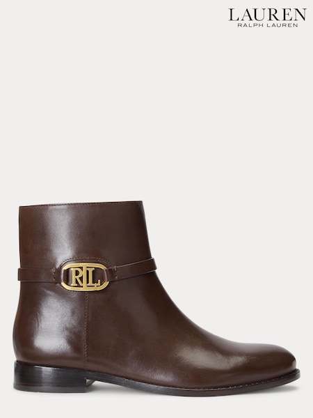 Lauren Ralph Lauren Briela Burnished Leather Boots (N41216) | €105