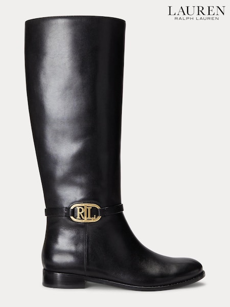 Lauren Ralph Lauren Bridgette Burnished Leather Tall Boots (N41231) | € 210