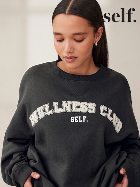 self. Black Wellness Club Sweatshirt (N41498) | €33