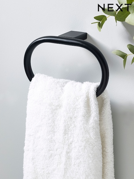 Black Oslo Towel Rail Ring (N41691) | 41 QAR