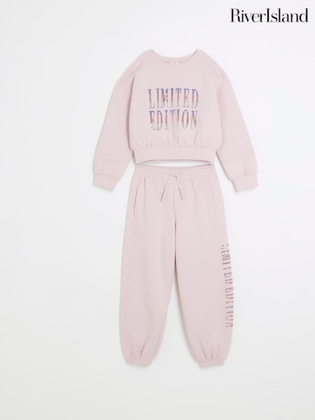 River Island Pink Girls Limited Edition Sequin Set (N41810) | €18.50
