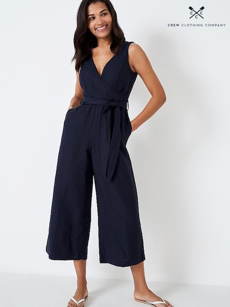 Crew Clothing Blue Linen Jumpsuit (N41923) | €32