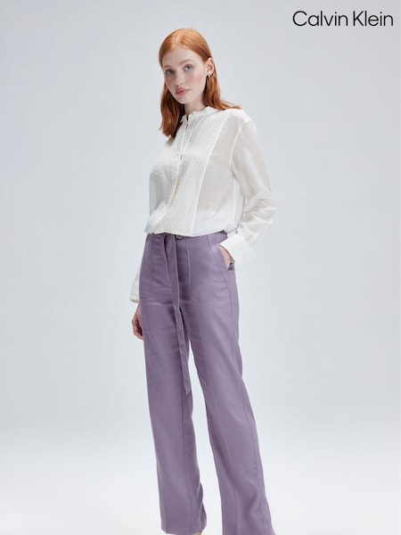 Calvin Klein Slim Purple Straight Trousers (N41979) | €72