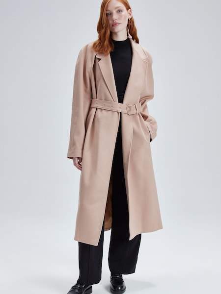 Calvin Klein Wool Wrap Natural Coat (N41982) | €250