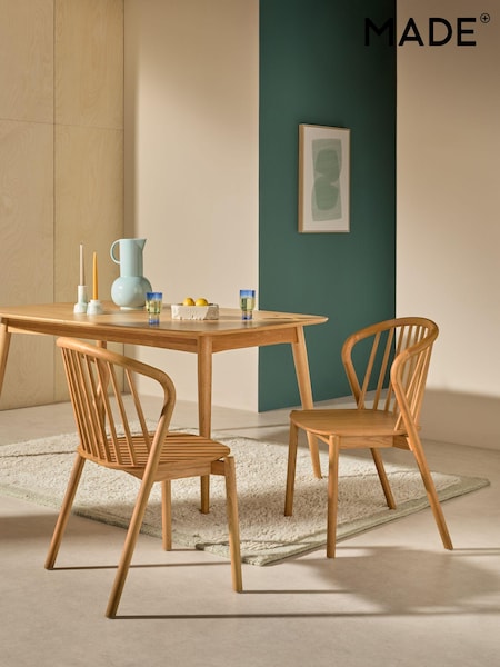 MADE.COM Set of 2 Oak Tacoma Dining Chairs (N42018) | €631