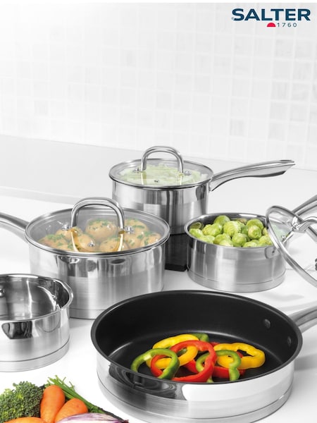 Salter Timeless 5 Piece Stainless Steel Pan Set (N42107) | €81