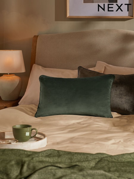 Dark Green 40 x 59cm Matte Velvet Cushion (N42199) | AED35