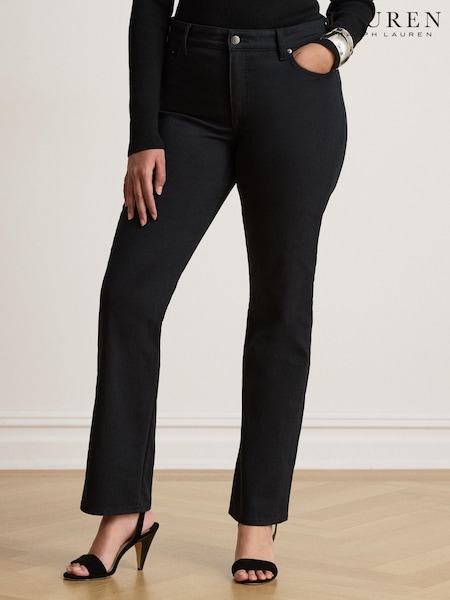 Black - Lauren Ralph Lauren Slim Leg Ankle Crop Jeans