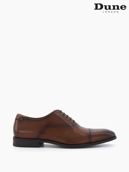 Dune London Brown Secrecy Oxford Toe Cap Lace-Up Shoes (N42413) | €152