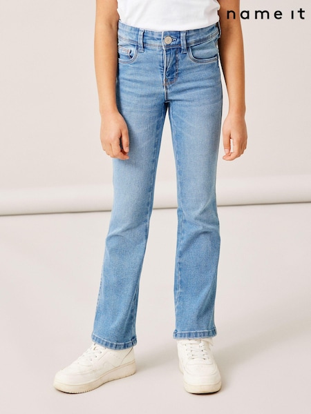 Name It Blue Girls Flare Jeans With Adjustable Waist (N42535) | R$ 255