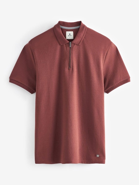 Brown Textured Polo Shirt (N42705) | AED50