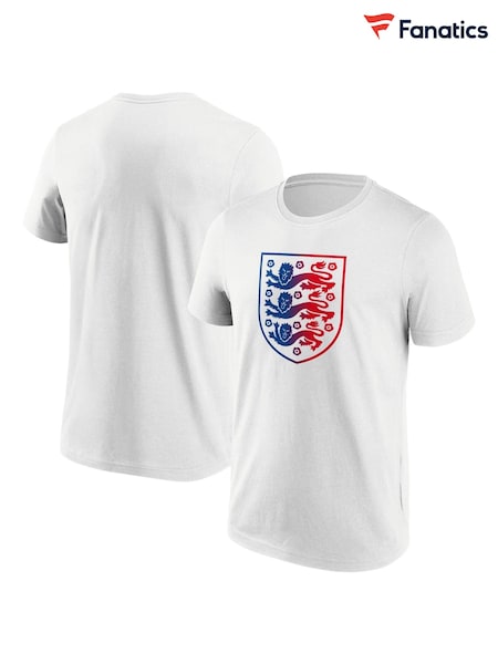 Fanatics England Fade 100% Cotton Graphic White T-Shirt (N42899) | €13