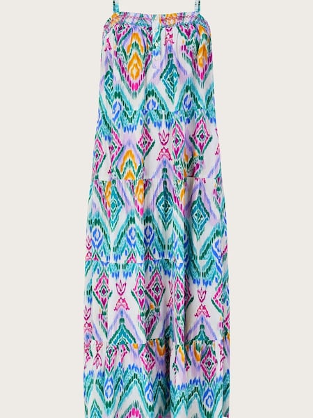 Monsoon Purple Ikat Print Tiered Cami Dress (N42950) | €44.50