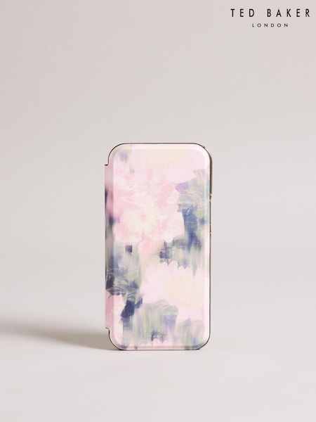 Ted Baker Pink Monetan Blur Floral Mirror Folio Iphone 14 Max Phone Case (N43050) | €21