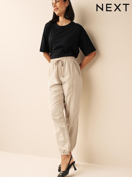 Ecru Natural Tapered Leg Trousers (N43285) | €11