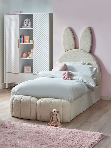 Casual Boucle Natural Oyster Kids Bunny Upholstered Drawer Bed (N43296) | €700